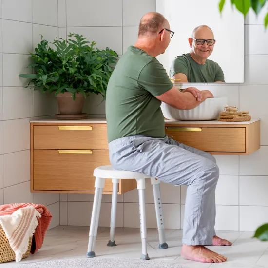 Etac Easy shower stool - patient use
