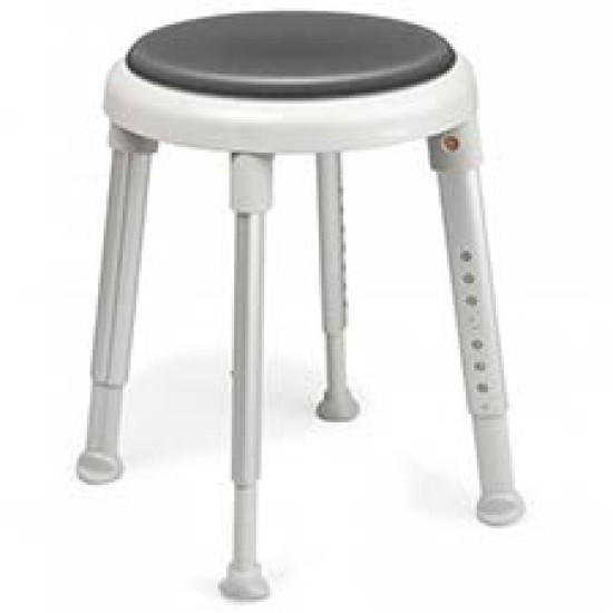 Etac Easy shower stool (grey) with swivel pad